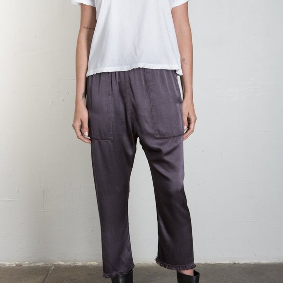 Satin drop crop pant Navy fromVenice Beach Pharoah—Like Jaga designs - Picture 7 of 10